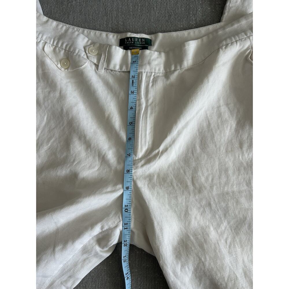 Lauren Ralph Lauren Cream Silk Linen Dress Pants Preppy Old Money Minimalist 12 - Picture 8 of 10